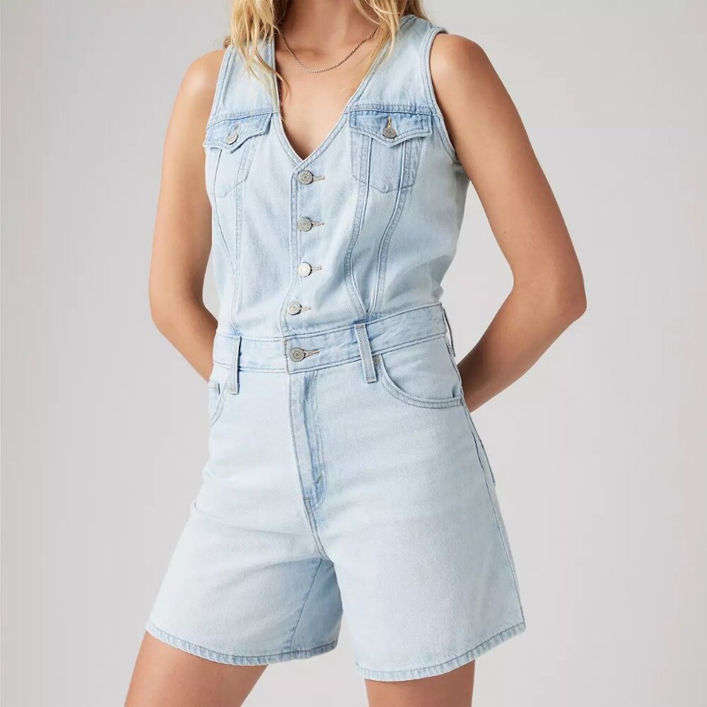 Levi's Vest Romper Rom Com - Blue